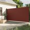 Gecheer Auvent Latéral Rétractable Marron 220x500 cm, Paravent Extérieur Store latéral, Protection de l'intimité et Vent, Abri Solaire Extensible Brise Vue pour Balcon Terrasse