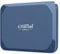 Crucial X10 2TB SSD Externo Portátil, hasta 2100MB/s, USB-C 3.2 Gen2, Clasificación IP65 de resistencia al agua y al polvo, Disco Duro Sólido Externo SSD, Azul Mate - CT2000X10SSD9-02