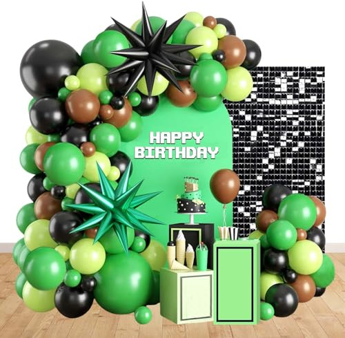 Globos de Miner para Cumpleaños Decoraciones de Videojuegos Decoraciones de Cumpleaños Pixel para Fiestas