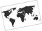 DIYEAH 1 Set adesivo per parete murale decorazioni mappa del mondo Mappe decalcomania adesivi murali carta da parati della mappa decalcomanie da parete arredamento del soggiorno pvc Nero