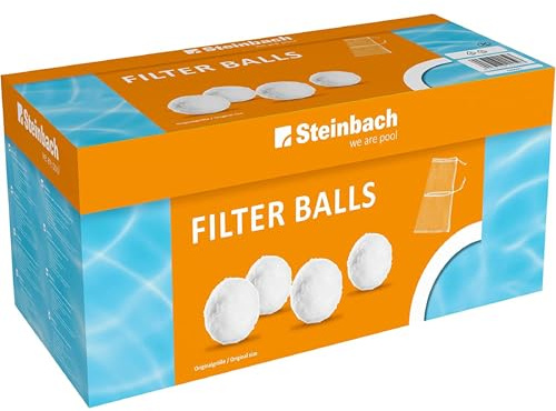 STEINBACH Filter Balls 700 g | Filterbälle ersetzt 25 kg Filtersand | filtert bis zu 1,5 μm | einfache Anwendung & hohe Schmutzaufnahme | für Sandfilteranlagen & Salzwasser geeignet