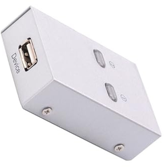 GALPADA USB 2.0 Druckerfreigabe Umschalter Automatischer Sharer für 2 Computer USB Wahlschalter für Drucker und Scanner Platzsparend Langlebig Büro und Heimgebrauch