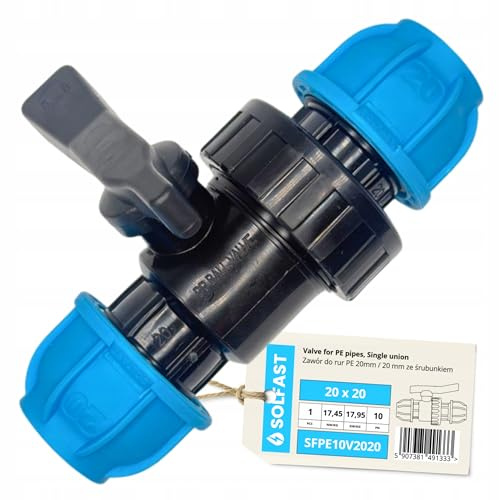 PE Kugelhahn 20 mm Klemmverbinder Absperrventil für PE Rohr Bewässerung Garten Wasserleitung Ventil Absperrhahn