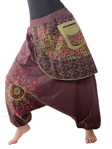 Kunst und Magie Bunte Ibiza Style Haremshose aus Baumwolle Goa Wellnesshose
