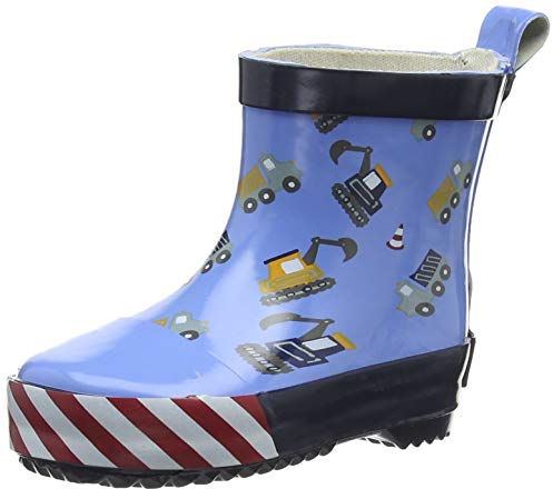 Playshoes Stivali In Gomma A Semialbero, Stivali In Gomma A Semialbero Unisex - Bambini e ragazzi, Cantiere, 26 EU