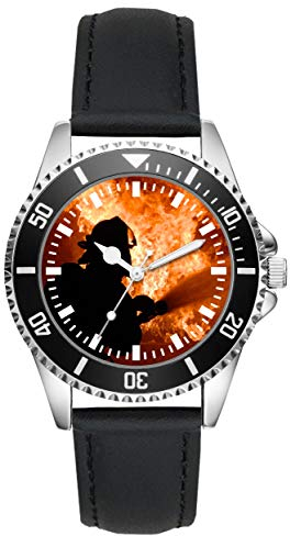 KIESENBERG Feuerwehr Geschenk Artikel Idee Fan Uhr L-20532
