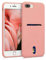 kwmobile Case Compatible with Apple iPhone 7 Plus/iPhone 8 Plus - Soft TPU Phone Cover with Card Holder and Silicone Finish - Dusty Pink