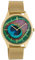 Oozoo Vintage Damenuhr Edelstahl Milanaiseband Pfau Peacock Zifferblatt 43 MM Goldfarben C10251