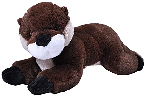 WILD REPUBLIC Ecokins Fluss Otter, Kuscheltier aus Stoff, Nachhaltiges Spielzeug, Baby Geschenk zur Geburt von Jungen und Mädchen, Stofftier 30 cm