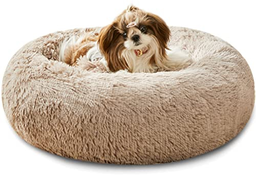 Western Home Hundebett Run, Katzenbett Flauschig, Hundekissen Kleine Hunde,Hundebett Waschbar,Hundekorb,Katzenkorb Zum Schlafen 50 cm,Braun