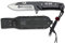 K25 - RUI Cuchillo 32261 Encordado Nude 22,5 cm. Negro, para Caza, Pesca, Camping, Outdoor, Supervivencia y Bushcraft