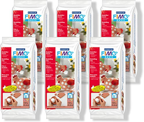 Staedtler 8101-76 Modelliermasse Fimo air Basic, 1000 g, Terrakotta