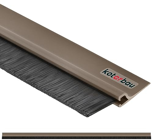 KOTARBAU® Joint à brosse - 100 cm - Marron - Autocollant - Bande d'étanchéité - Brosse - Boudin de porte