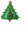 Folienballon Weihnachten -Tannenbaum, ca. 93,5 x 84 cm - Groß XL Weihnachtsmann Weihnachstabaum Helium Folienluftballon Luftballon Weihnachtsfeier Party Deko Kopper-24 Dekoration