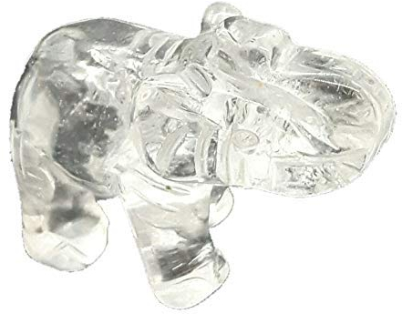 Bergkristall Elefant ca. 5 cm | Edelstein Tier aus Natur-Stein | Glückssymbol Elefanten-Figur/Statute | Glücksbringer, Geschenk, Talisman, Feng-Shui und Deko