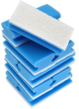 SCHAUMEX® Juego de 10 esponjas de Limpieza Suaves, Lavables, con Fieltro y Mango Hueco | Esponjas para Fregar Que no Rayan | Estropajos para Limpieza en la Cocina & baño