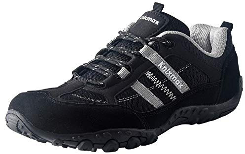 Knixmax Scarpe da Trekking da Donna Leggero Scarpe da Escursionismo Antiscivolo Traspiranti All'aperto Sportive Passeggio Arrampicata Scarpe da Montagna Nero EU38