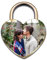 INBLUE Lucchetto a Forma di Cuore Personalizzato Incisione Immagine Foto Nome Data per coppia Fidanzato Fidanzata Love Bridge Lucchetto in Lega con Chiave Relazione Amante Regalo(Colore Bronzo)