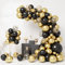 Geburtstagsdeko Schwarz Gold, Luftballon Girlande Schwarz Gold, Luftballons Schwarz Gold, Ballons Girlande Schwarz für 18. 30. Geburtstag Frauen Männer, Hochzeit Dekoration, Geburtstag Party Deko
