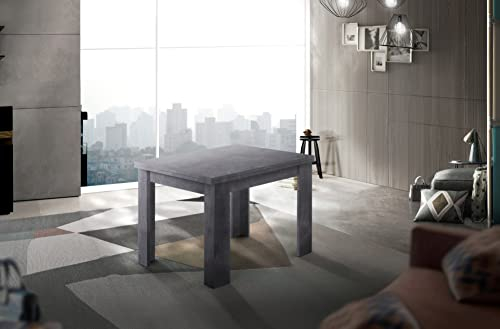 web-furniture Jesi Küchentisch, 90 cm, ausziehbar, Melamin, Schiefer, extra groß, 49 Einheiten