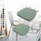 2er Set Stuhlkissen 40x38x3cm mit Bändern,Waschbare Sitzkissen Rutschfest,Stuhlauflage Stuhlpolster Sitzkissen,Abnembar Bezug Mit Reißverschluss,Ideal für Zuhause Büro Küche Esszimmer,Achat Grün