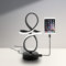 LED Table Lamp Black Touch Switch Creative Design Bedside Lamp with USB Port Table Lamp Dimmable for Bedroom Office Guest Room Nightstand Lamp 24W