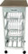 FEFE® White Wooden 2 & 3 Tier Rolling Kitchen Trolley Basket Organiser Cabinet Cart (3 Basket + 1 Wine Rack)