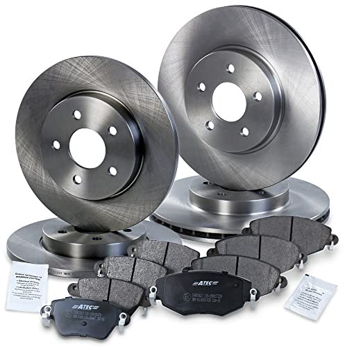 ATEC Germany Bremsenset inkl. Bremsscheiben Vorne Ø 300 mm Belüftet + Hinten Ø 280 mm Voll + Bremsbeläge Vorne & Hinten Kompatibel mit FORD MONDEO Mk3 (B5Y) (B4Y) (BWY), JAGUAR X-TYPE (X400)