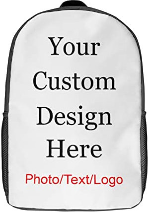 Mraxovid Personalised Large Backpack with Photo Text Custom Kids School Bag Boys Girls Teens Backpack