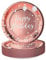 AHPYEUHK 60 Pcs Paper Plates 7 Inch Rose Gold Party Plates Disposable Party Tableware Set Happy Birthday Plates, Party Supplies for Anniversaries Wedding Baby Shower