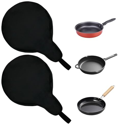 EATAKWARD Cast Iron Camping Skillet Bag for 8'' 10'' 12'' Skillets, Durable Skillet Pan Storage Bag Water Resistant Frying Pan Bag with Hanging Loop, Lightweight Skillet Bag for Camping Outdoors,1pcs