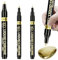 QttvbTna 3 Pcs Metallic Chrome Silver Markers, Waterproof Mirror Reflective Chrome Paint Pen, Mirror Acrylic Pens Paint, Gloss Permanent Liquid Chrome Pen for Model Metal(0.8mm, 1mm, 2mm)
