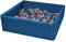 GoldenGroup Piscine a Balle pour Enfant 150x150 cm - Jeux Montessori, Piscine à balles carrée en Velours, Piscin sans Balles - Bleu