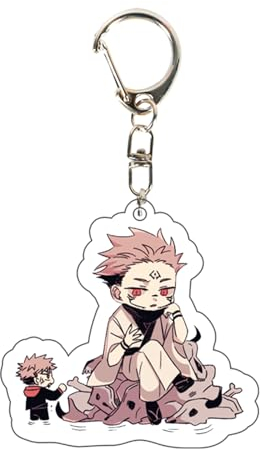 acsewater Jujutsu Kaisen Schlüsselanhänger Klar Acryl Charme Schlüsselanhänger Satoru Gojo Suguru Geto Panda Schlüsselanhänger Schmuck Kreatives Geschenk Dekoration Niedliches Zubehör