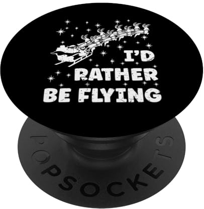 I Would Rather Be Flying. Flying Santa Claus Schlitten Lustig PopSockets mit austauschbarem PopGrip