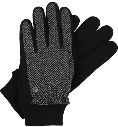 bugatti Handschuhe für Herren - Strickhandschuhe in Wollmischung - zwei Größen Schwarz