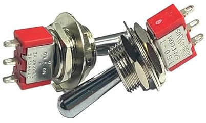 Potentiometer 1pcs SH T80-T Z1 Series Large Long Handle 12mm (ON)-OFF-(ON) SPDT 3Pin 3Position MOM-OFF-MOM Panel Toggle Switch 5A125V