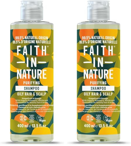 Faith in Nature Shampooing Naturel Pamplemousse & Orange, 400ml (Lot de 2)
