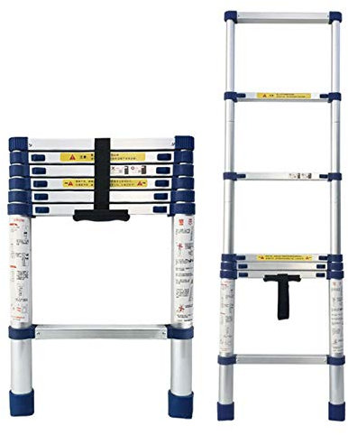 Telescopic Ladders Multi-Purpose Extendable Ladder telescopic ladder 26ft/ 23ft/ 20ft/ 16ft/ 15ft/ 10ft/ 6.6ft Tall Extendable Telescopic Ladder, Home Loft Office Telescoping Ladders with Sl vision