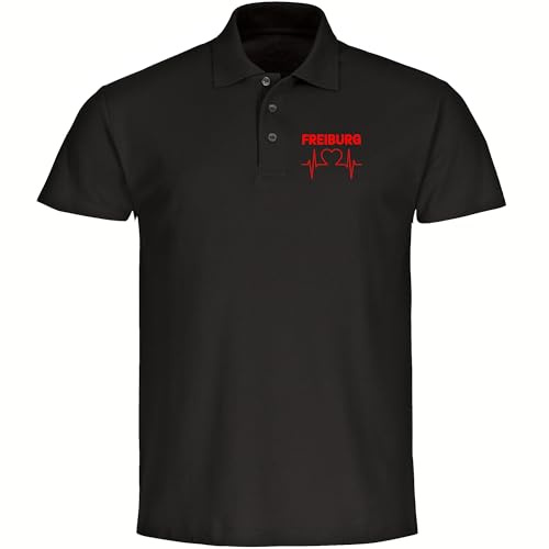 multifanshop Poloshirt - Freiburg - Herzschlag