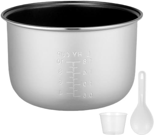 Peosaard Rice Cooker Inner Pot Replacement, 5L Aluminum Alloy, Non-stick Multi-layer, Fits Most Standard Rice Cookers