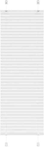 vidaXL Estor Plisado Blanco 50x100 cm Tela Ancho 49,4 cm Poliéster, Estor Plisado para Ventana, Estor Plisado para Ventana, Estor Tipo acordeón para Ventana