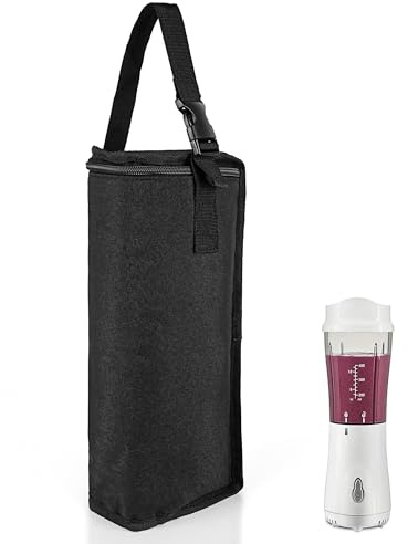 Linkidea Aufbewahrungstasche für Mixer, verstellbare Smoothie-Mixer-Tragetasche mit Handschlaufe, tragbarer kleiner Mixer-Behälter, kompatibel mit Hamilton Beach (schwarz), Schwarz