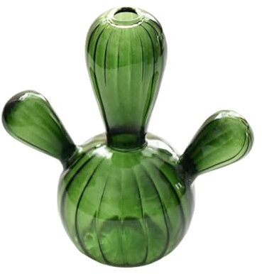 MISUVRSE Vaso in vetro a forma di cactus per piante, decorazione creativa, decorazione per vasi da scrivania, decorazione idroponica, vaso per piante, regalo di compleanno