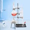 15Pcs Distillation Apparatus Set Glass Steam Distillation Apparatus Kit 500ML Distilling Set with Flask Essential Oil Extraction Maker, Organic Chemistry Lab Glassware Equipment.