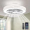 ANZHUANG LED Deckenventilator mit Beleuchtung Leise 6 Windstufen, lampe mit ventilator, APP, Modernes Design deckenventilator mit licht für Wohnzimmer Schlafzimmer,(50CM，Weiß)