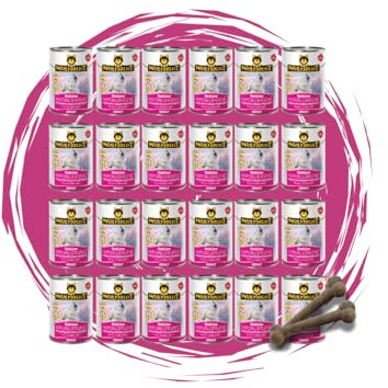 Wolfsblut Vetline Hundefutter - Hypoallergenic, 24x395g - Sparbundel, Sparpaket - inklusive Warnicks Tierfutterservice Hundesnack Goodie