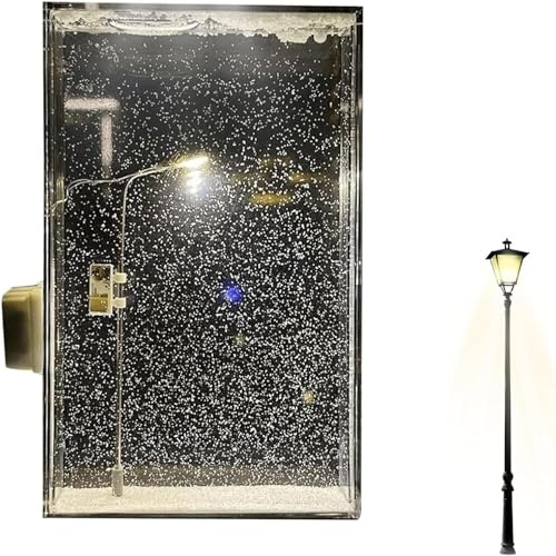 Snow Tales Lampe, 2025 Snowy Night Straßenlaterne, Schneelandschaft Nachtlicht, handgefertigte DIY Weihnachtslichter für Jungen und Mädchen, romantische Tischlampe für Schlafzimmerdekoration (B)