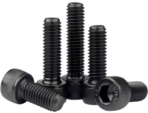 GZSYWZ 5 Piezas M8 X 50mm Tornillos Cilíndricos de Cabeza Hexagonal - Tornillos Allen de Acero Inoxidable para Reparación & Sujetador, Negro, Totalmente Roscado