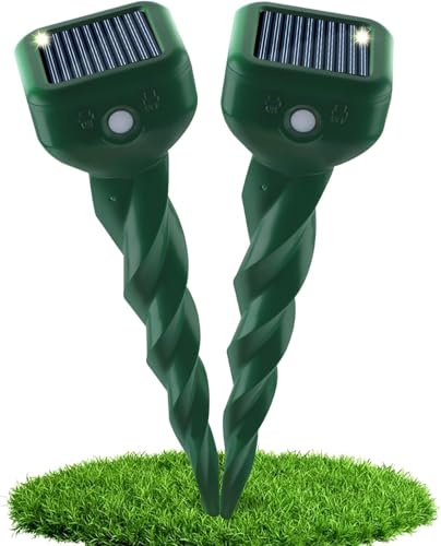 TEPENAR Anti talpa 2 Pezzi Repellenti Solari - IP65 Impermeabile – Contro talpe, arvicole, serpenti, marmotte – Protettore per giardino, prato, cortile